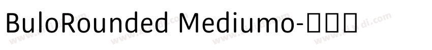 BuloRounded Mediumo字体转换